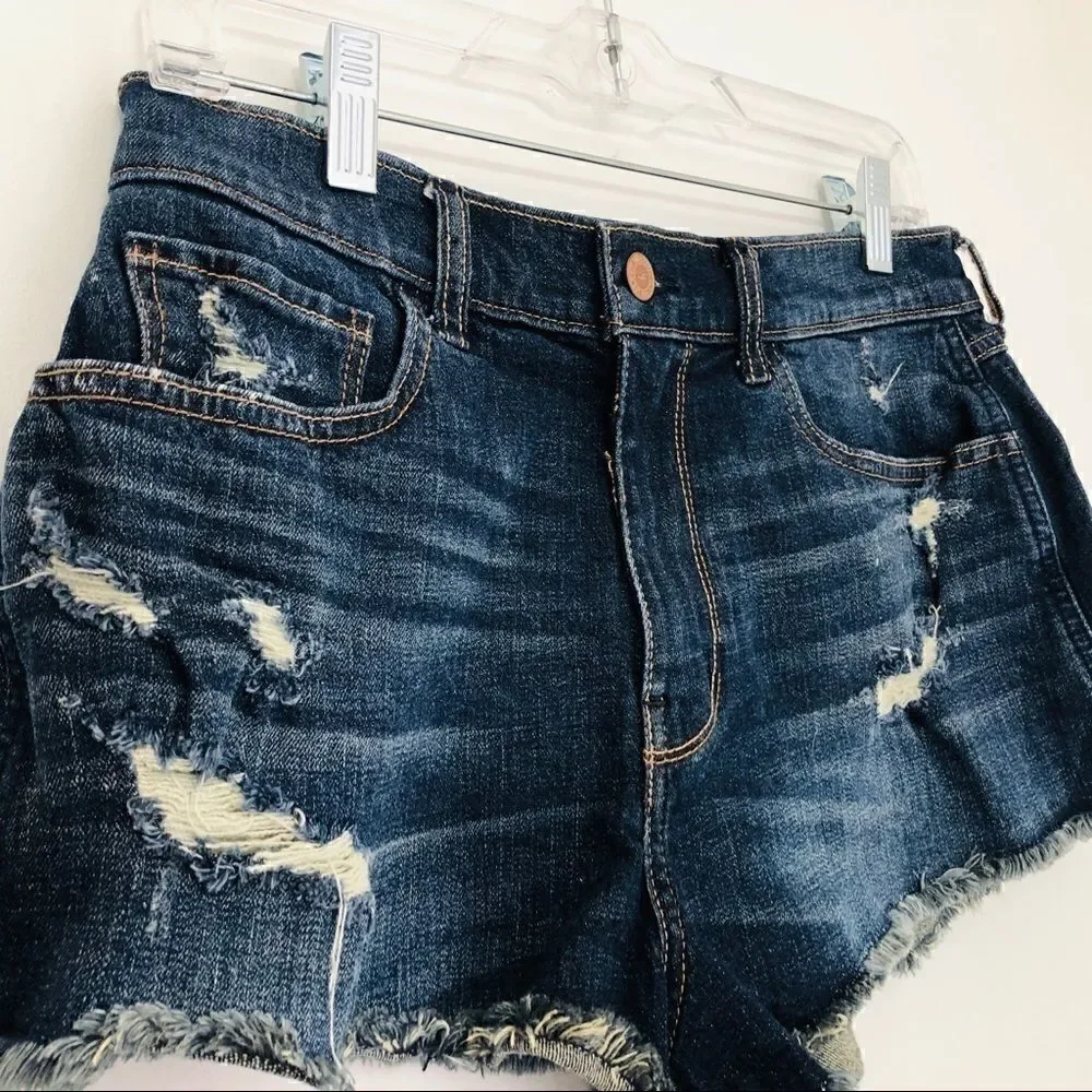 Set of TWO Size 7 Distressed Jean Shorts!!